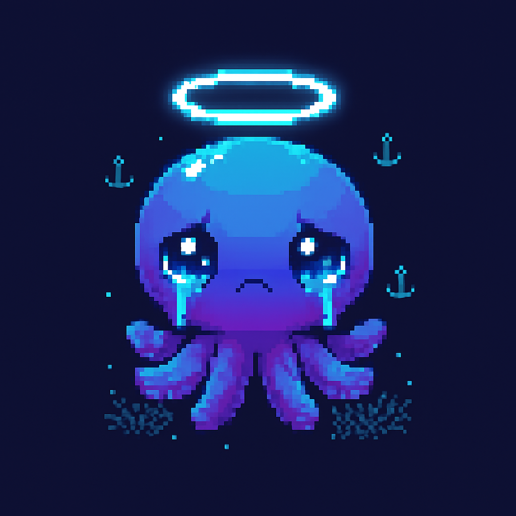 THE SQUID Mascot - Pixel Art Octopus